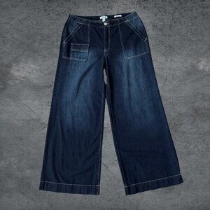 NWT Forever 21 Low Rise Wide Leg Women's Jeans Dark Wash Size 31